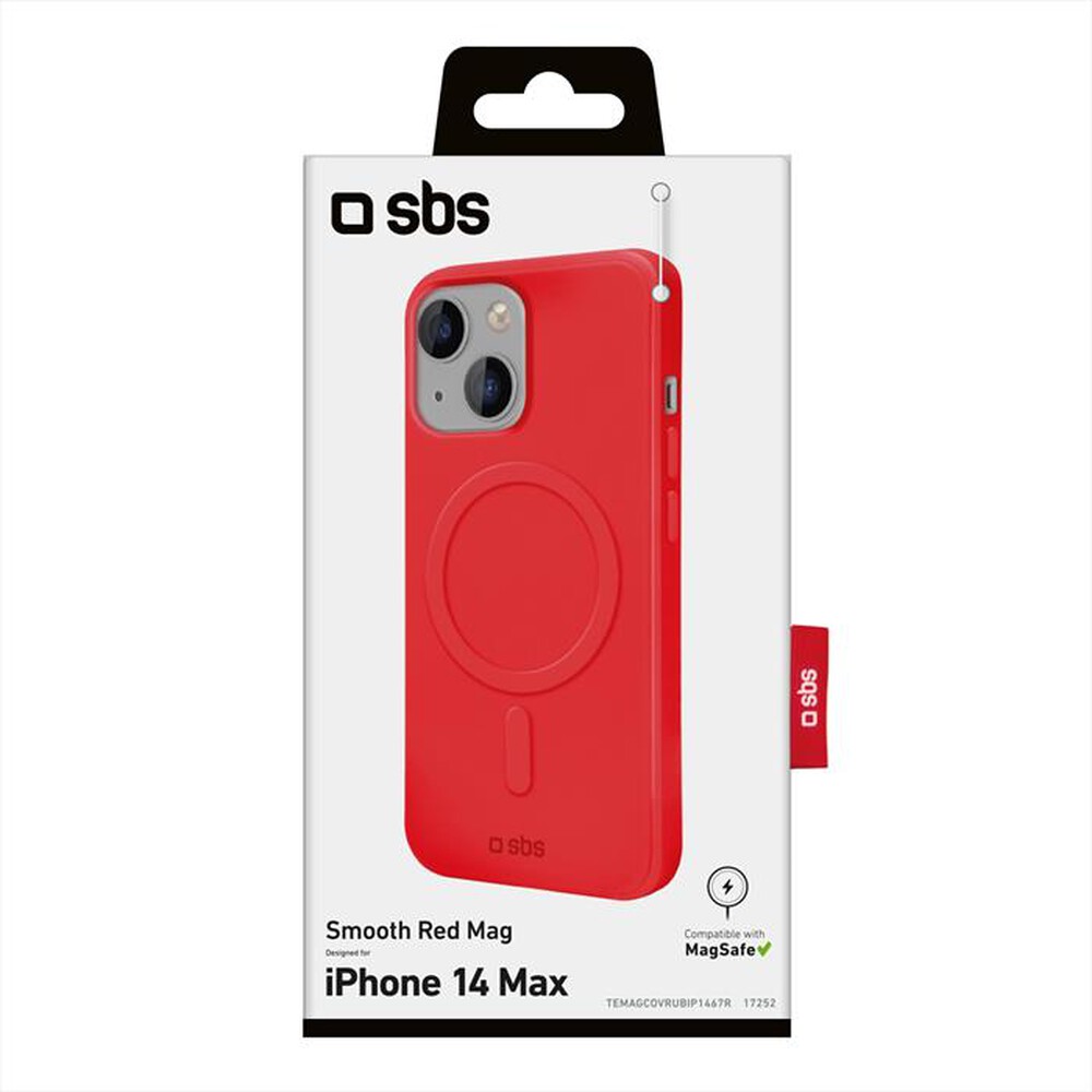 "SBS - Cover TEMAGCOVRUBIP1467R per iPhone 14 Plus-Rosso"