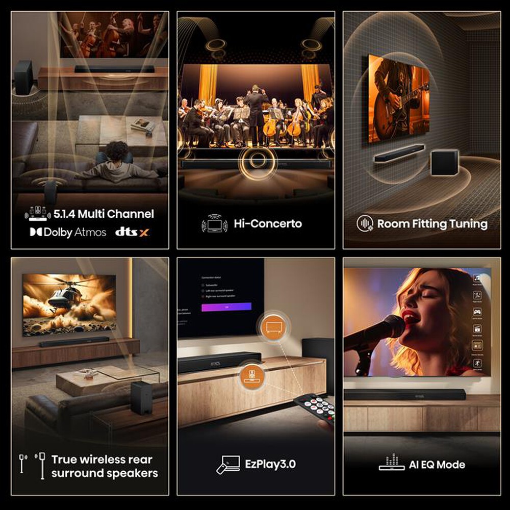 Immagine del prodotto HISENSE - Soundbar 600W + Subwoofer 280W AX5140Q-NERO