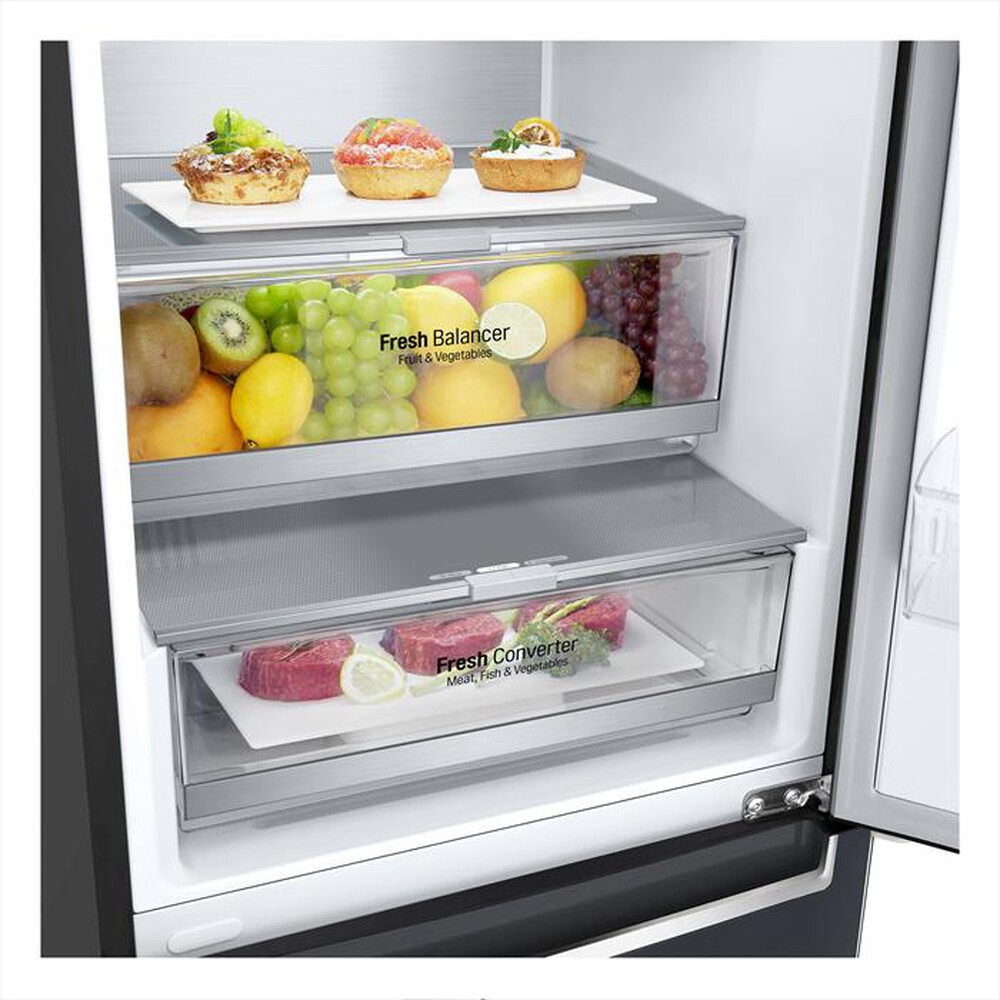 "LG - Frigorifero combinato GBB92MCABP Classe B 419lt-MATTE BLACK"