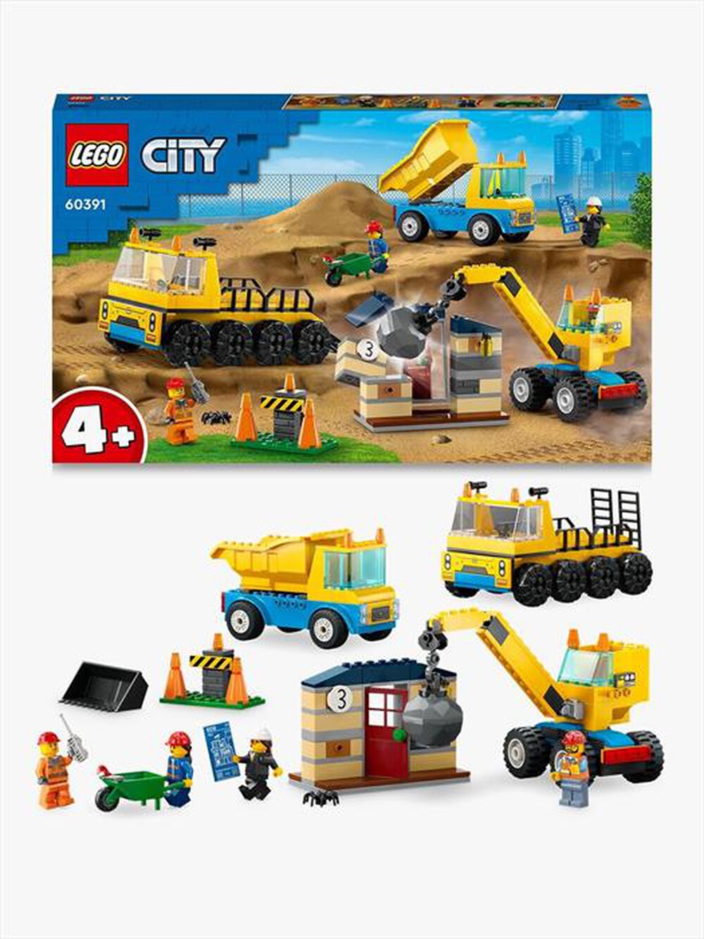 Immagine del prodotto LEGO - CITY GREAT VEHICLES Camion da cantiere e gru 60391