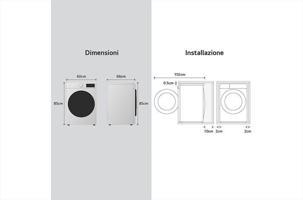 Immagine del prodotto LG - Asciugatrice RNX5009TWBB.AGWQPIS 9Kg Classe B-Ivory White + pannello nero