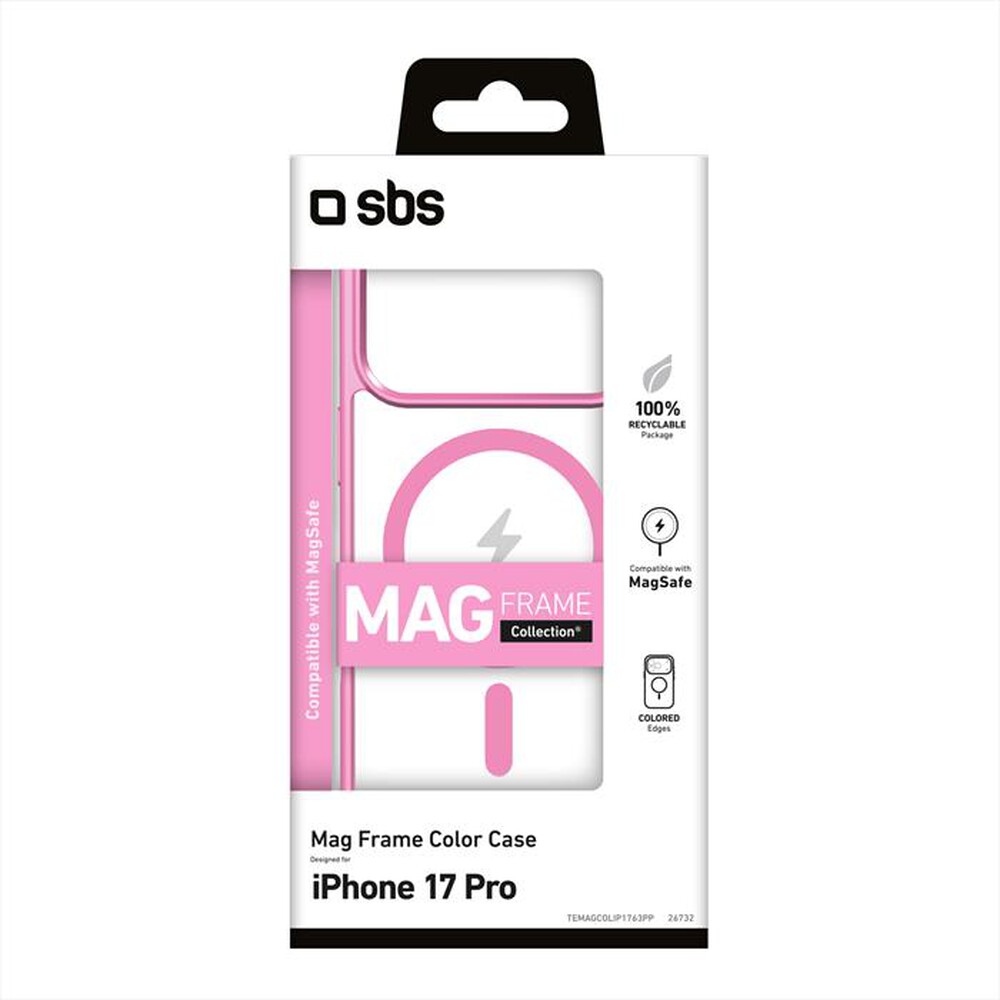 Immagine del prodotto SBS - Cover Mag Frame per iPhone 17 Pro-Rosa