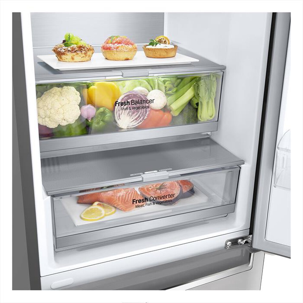 "LG - Frigorifero combinato GBB72NSUCN Classe C 384lt-NOBLE STEEL"