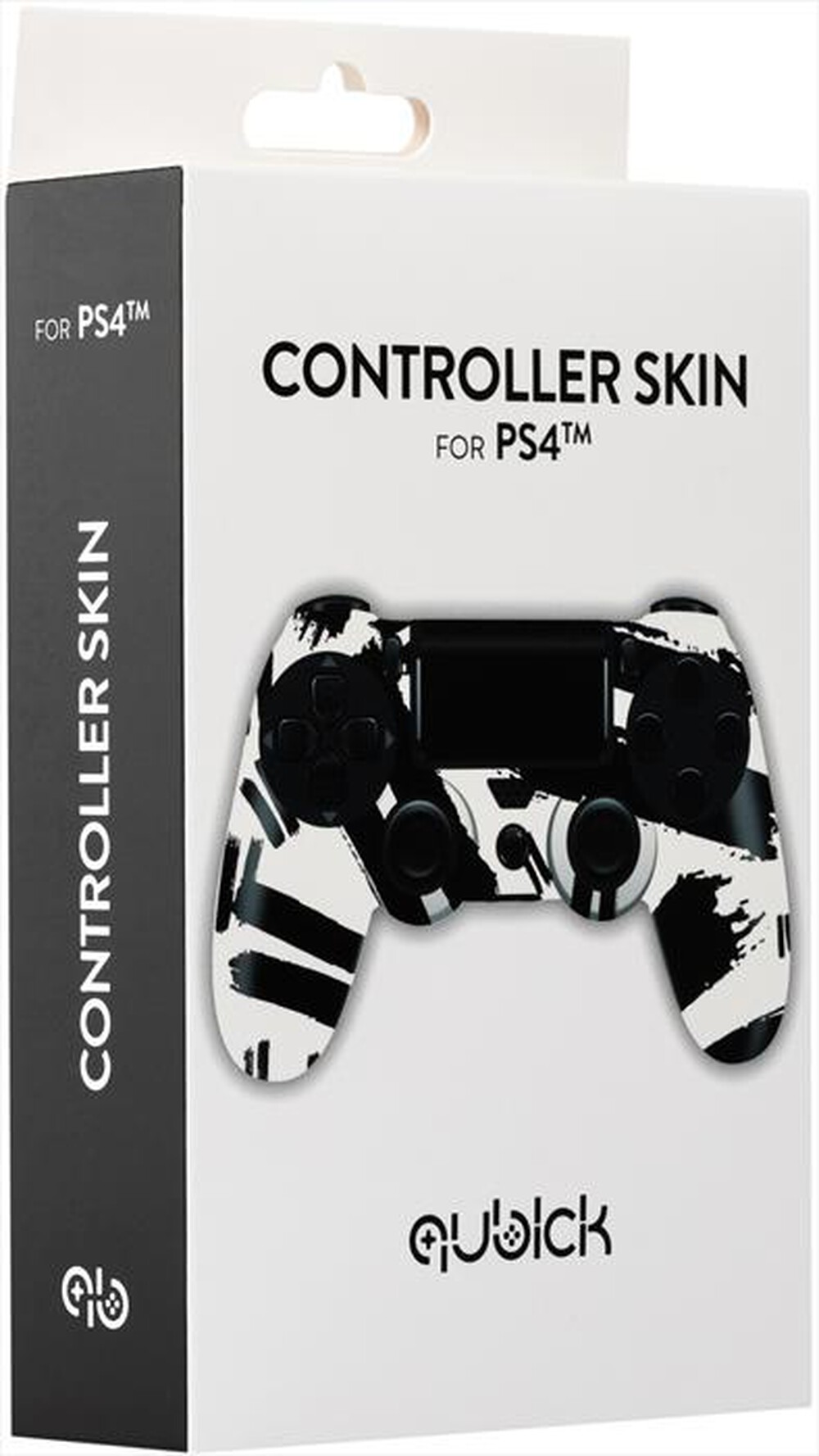 "QUBICK - CONTROLLER SKIN (PS4)-NERO BIANCO"
