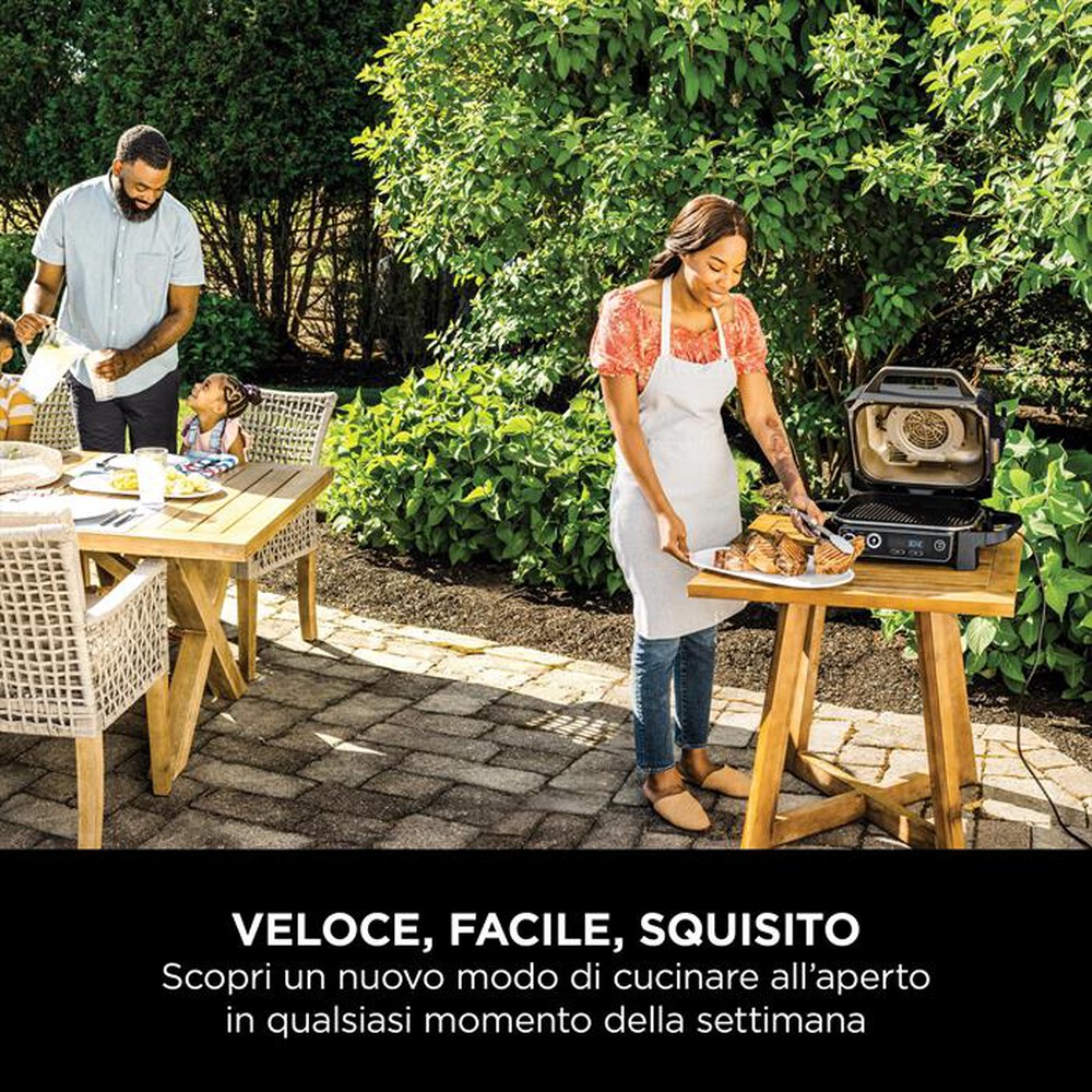 "NINJA - BBQ elettrico Woodfire+affumicatore OG701EU-nero"