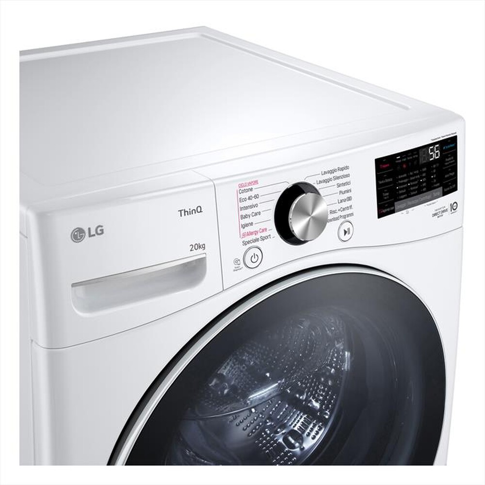 "LG - Lavatrice AI DD F0P3020TSWC XL 20kg Classe B-Bianco"
