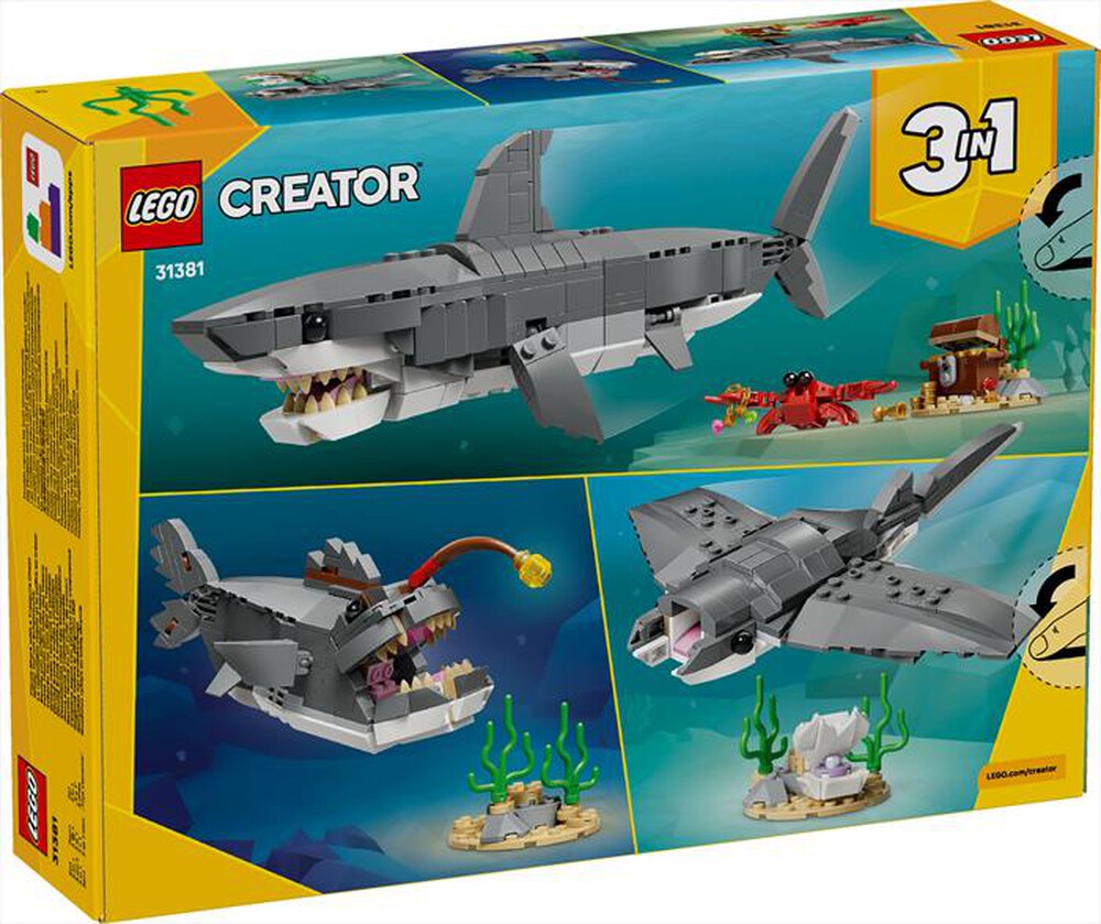 Immagine del prodotto LEGO - CREATOR 3IN1 Squalo con scrigno del tesoro - 31381