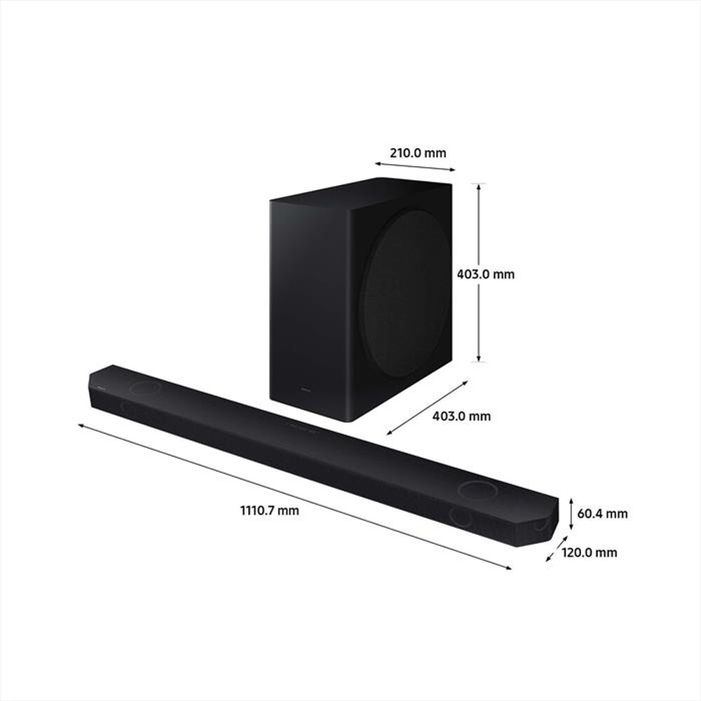 "SAMSUNG - Soundbar HW-Q800D/ZF, 5.1.2 CANALI, 360W, 2024-BLACK"