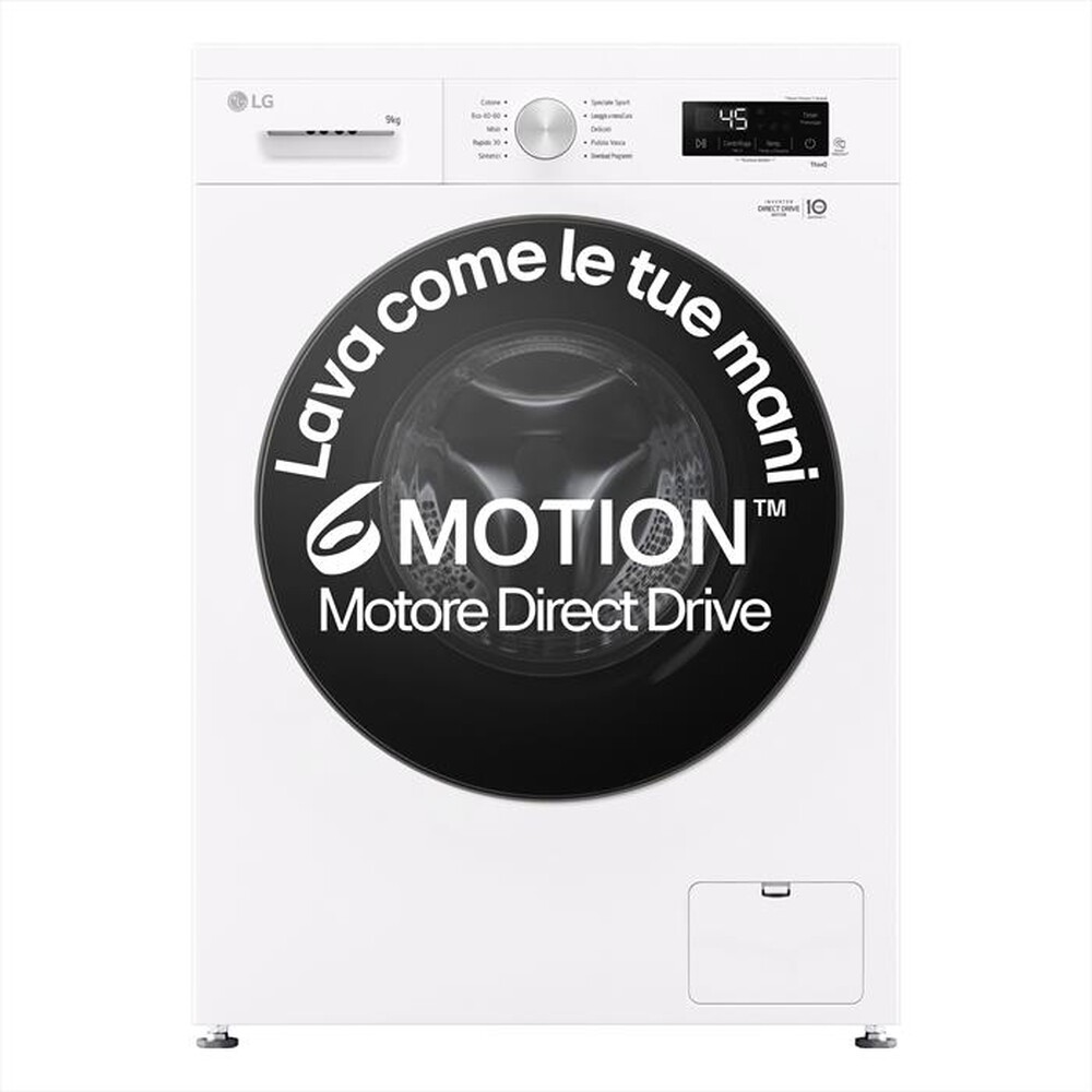 "LG - Lavatrice AI DD F4NX1009NWB SERIE X1 9kg Classe A-Essence White"
