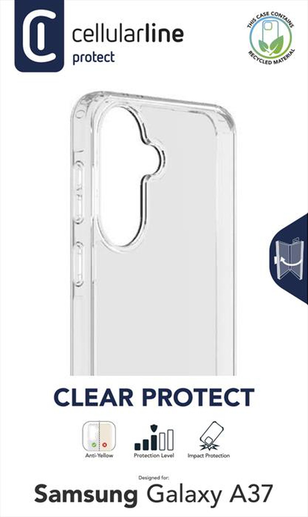 Immagine del prodotto CELLULARLINE - Custodia rigida CLEAR PROTECT per Galaxy A37