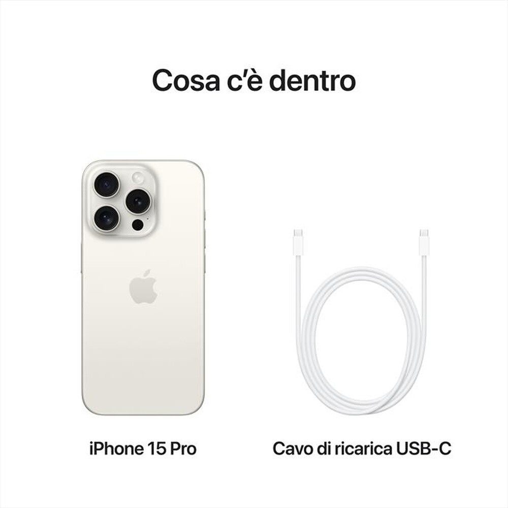 "APPLE - iPhone 15 Pro 1TB-Titanio Bianco"