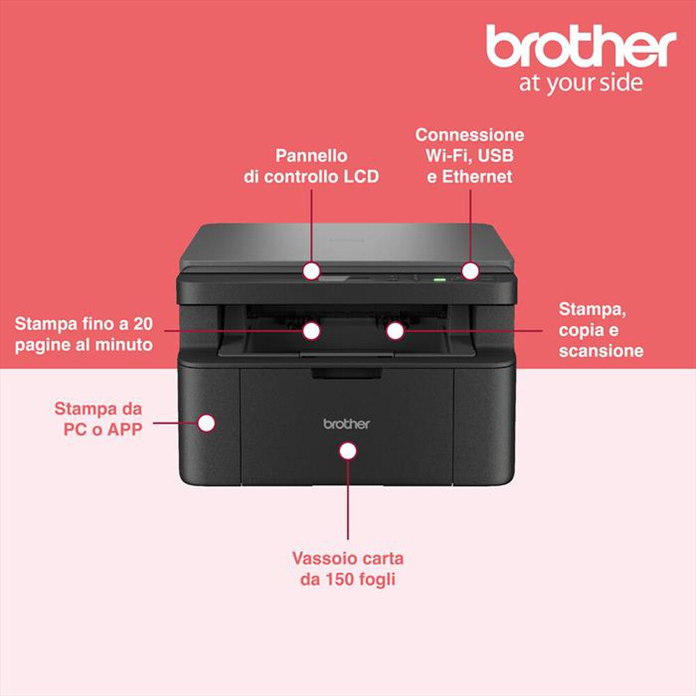 Immagine del prodotto BROTHER - Multifunzione DCPL1642WXL-Nero