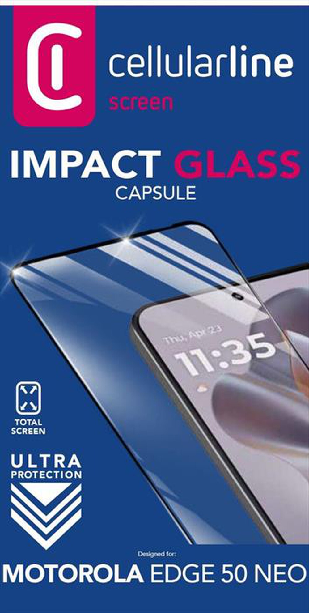Immagine del prodotto CELLULARLINE - IMPACT GLASS CAPSULE - MOTOROLA EDGE 50 NEO-Trasparente