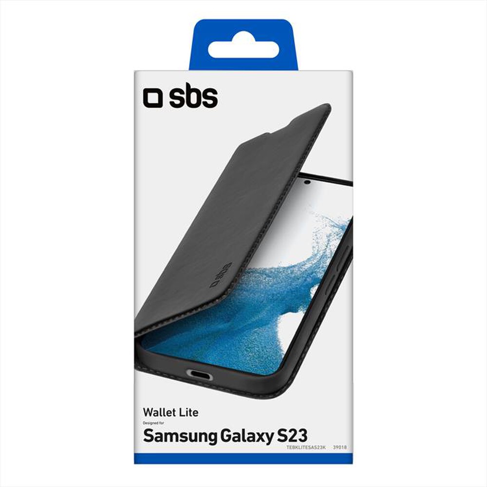 "SBS - Cover Wallet Lite TEBKLITESAS23K per Samsung S23-Nero"