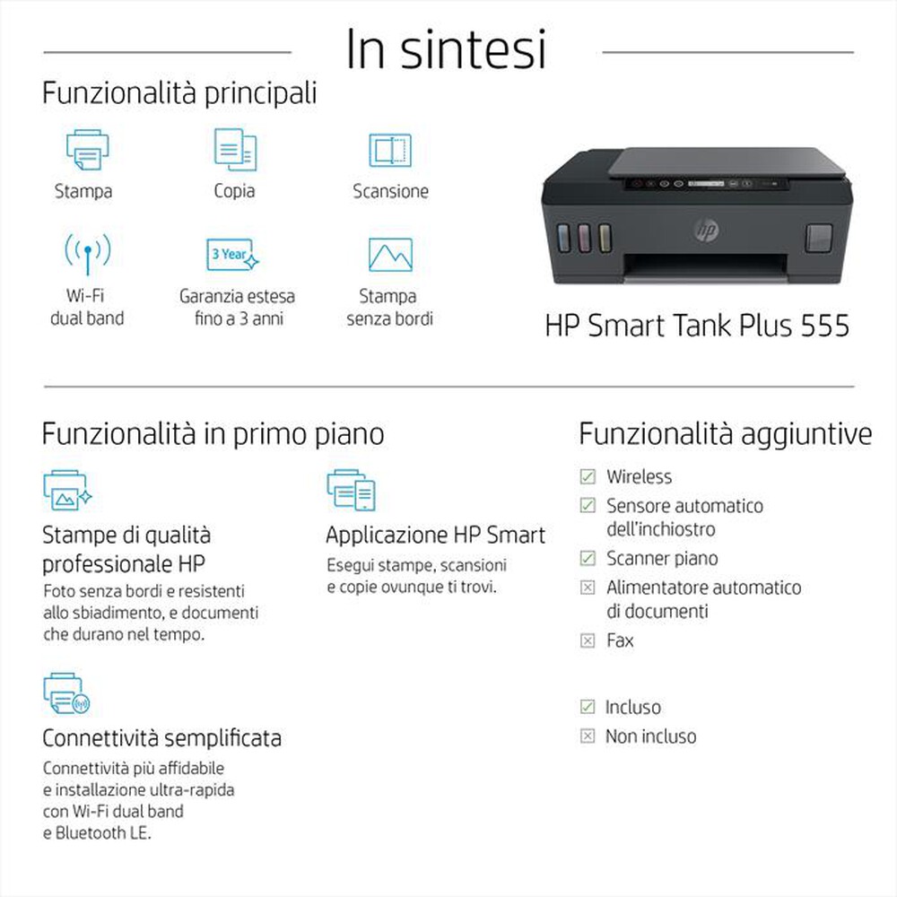 Immagine del prodotto HP - SMART TANK PLUS 555-Grigio