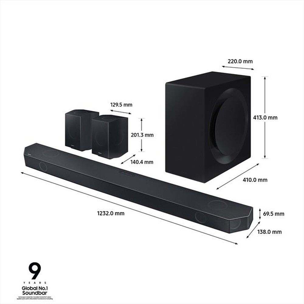 "SAMSUNG - Soundbar HW-Q990C/ZF Serie Q-BLACK"