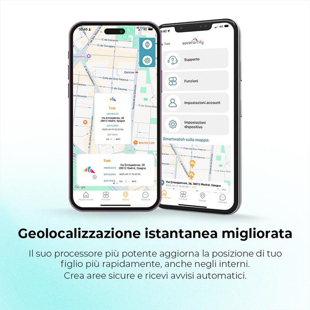Immagine del prodotto SAVEFAMILY - Smartwatch SAVEWATCH PLUS 2-Nero/Black is Black