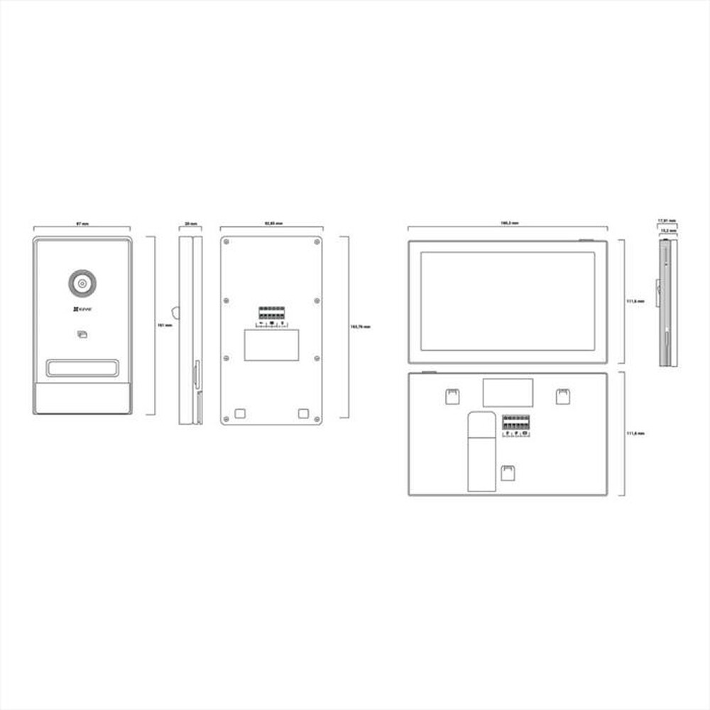 "EZVIZ - Videocitofono WiFi HP7-BLACK"