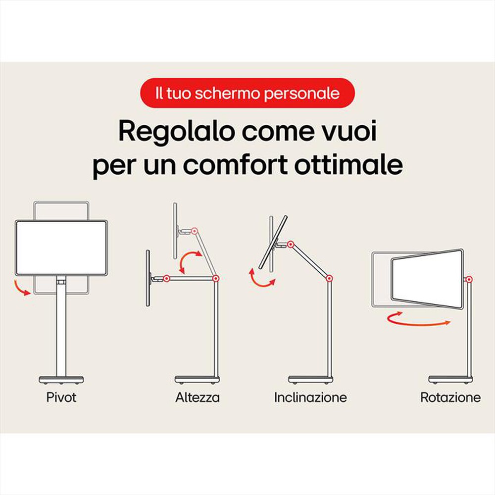 Immagine del prodotto LG - Monitor LCD UHD 4K 32" TOUCH, BASE CON ROTELLE-White