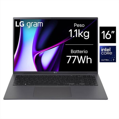 LG - Notebook GRAM 16Z90S 16" ultraleggero 512GB SSD-Grigio