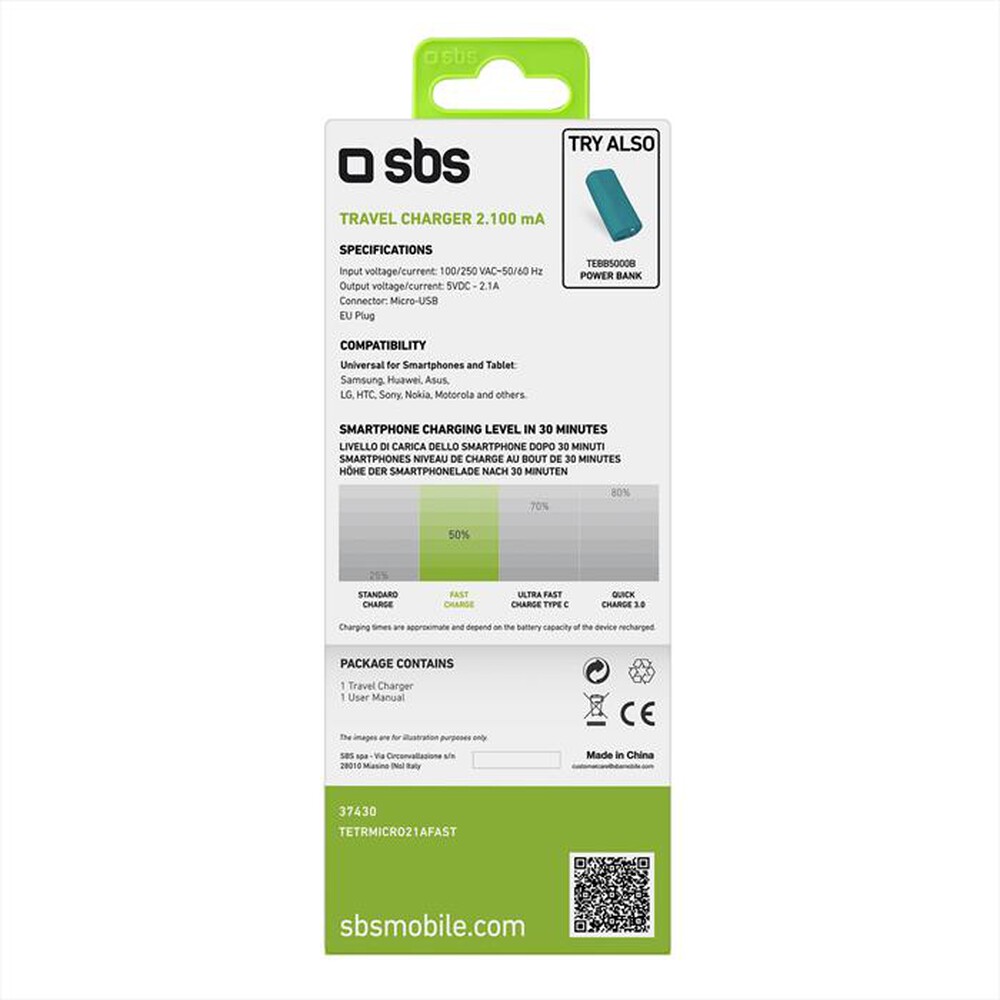 Immagine del prodotto SBS - TETRMICRO21AFAST-Nero