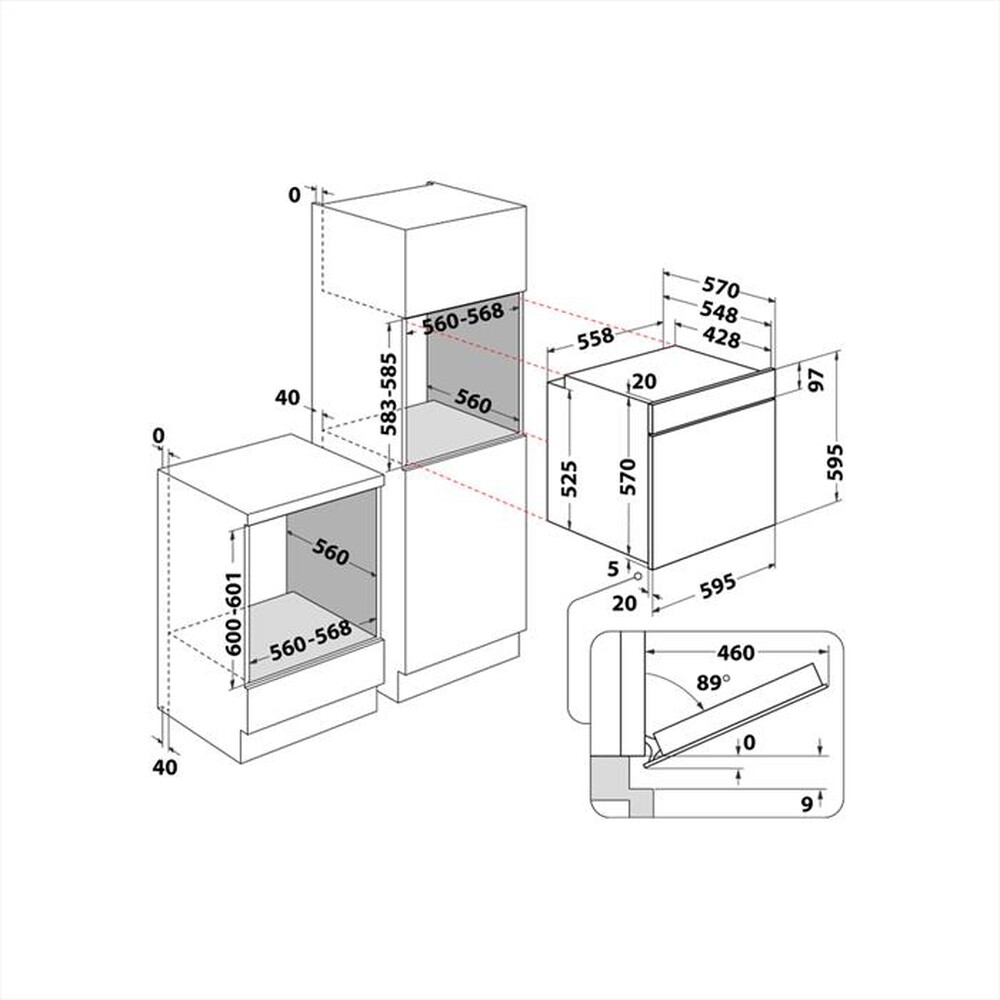 Immagine del prodotto WHIRLPOOL - Forno incasso elettrico ELEMENTS OMR58HR0X A+-Stainless steel