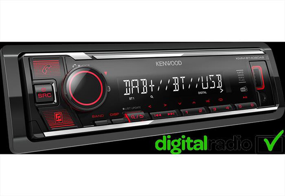 "KENWOOD - Car stereo KMM-BT408DAB-nero"