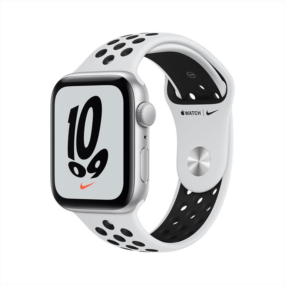 "APPLE - Watch NIKE SE GPS 44Mmm Alluminio Argento-Sport Puro Platino/Nero"