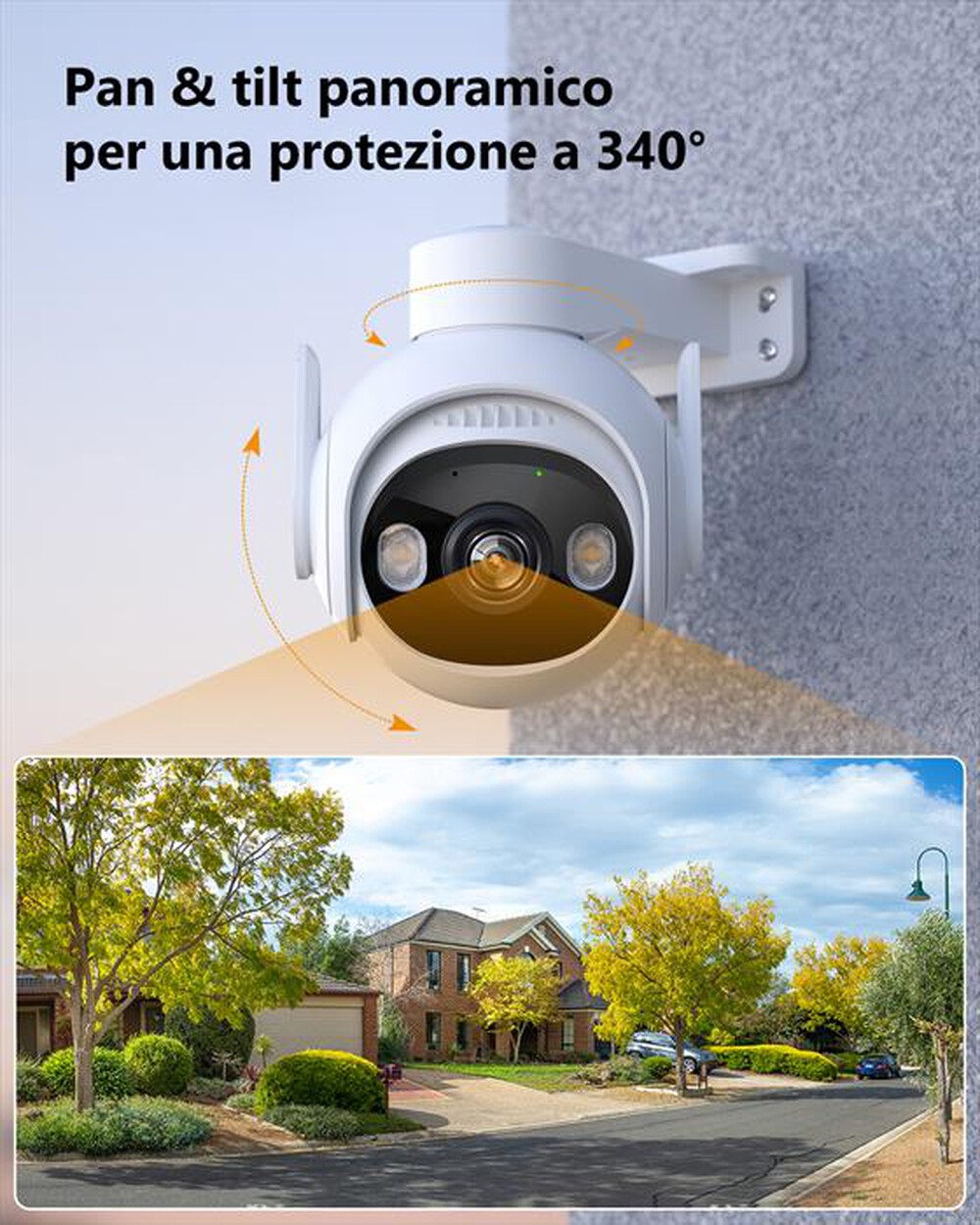 Telecamera Esterna Tenda CH3 2K - Wi-Fi, Visione Notturna A Colori, 360°, Audio Bidirezionale - Foto 6