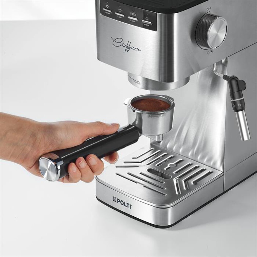 "POLTI - Macchina da caffè espresso COFFEA P10S + 54 CIALDE-Argento"