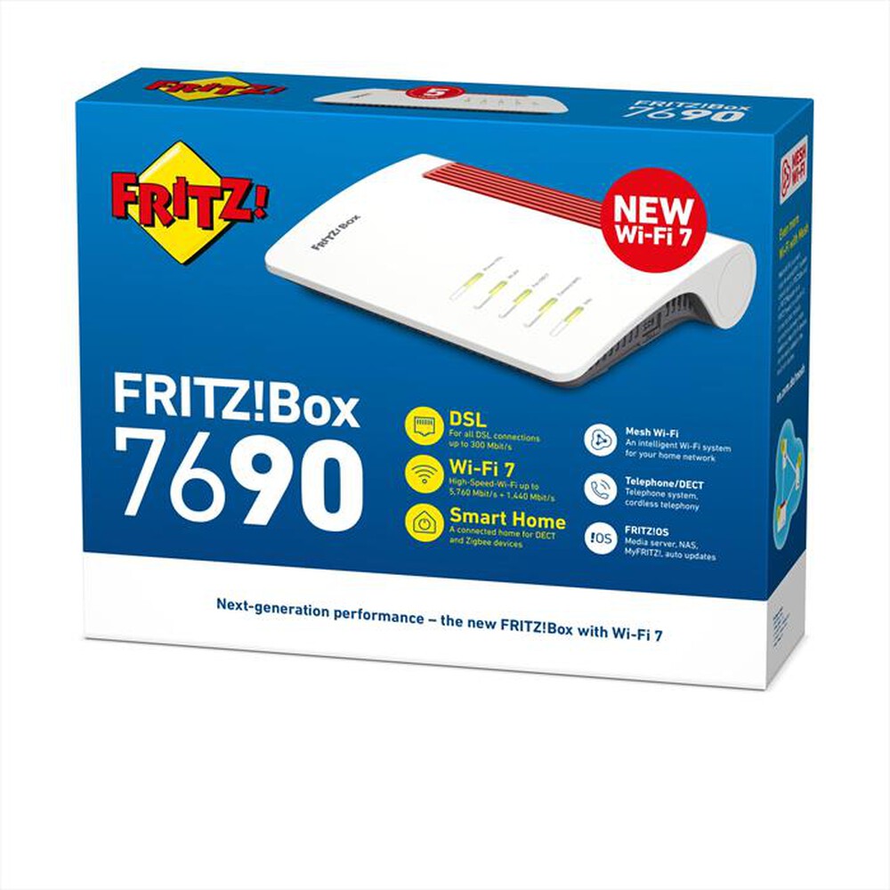 "FRITZ! - Modem-Router BOX 7690-Bianco/Rosso"
