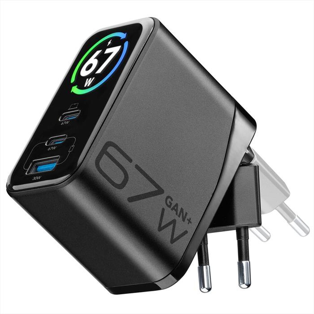 Immagine del prodotto CELLULARLINE - Caricabatterie da rete 67W POWERVIEW IQ 67W GAN-Nero