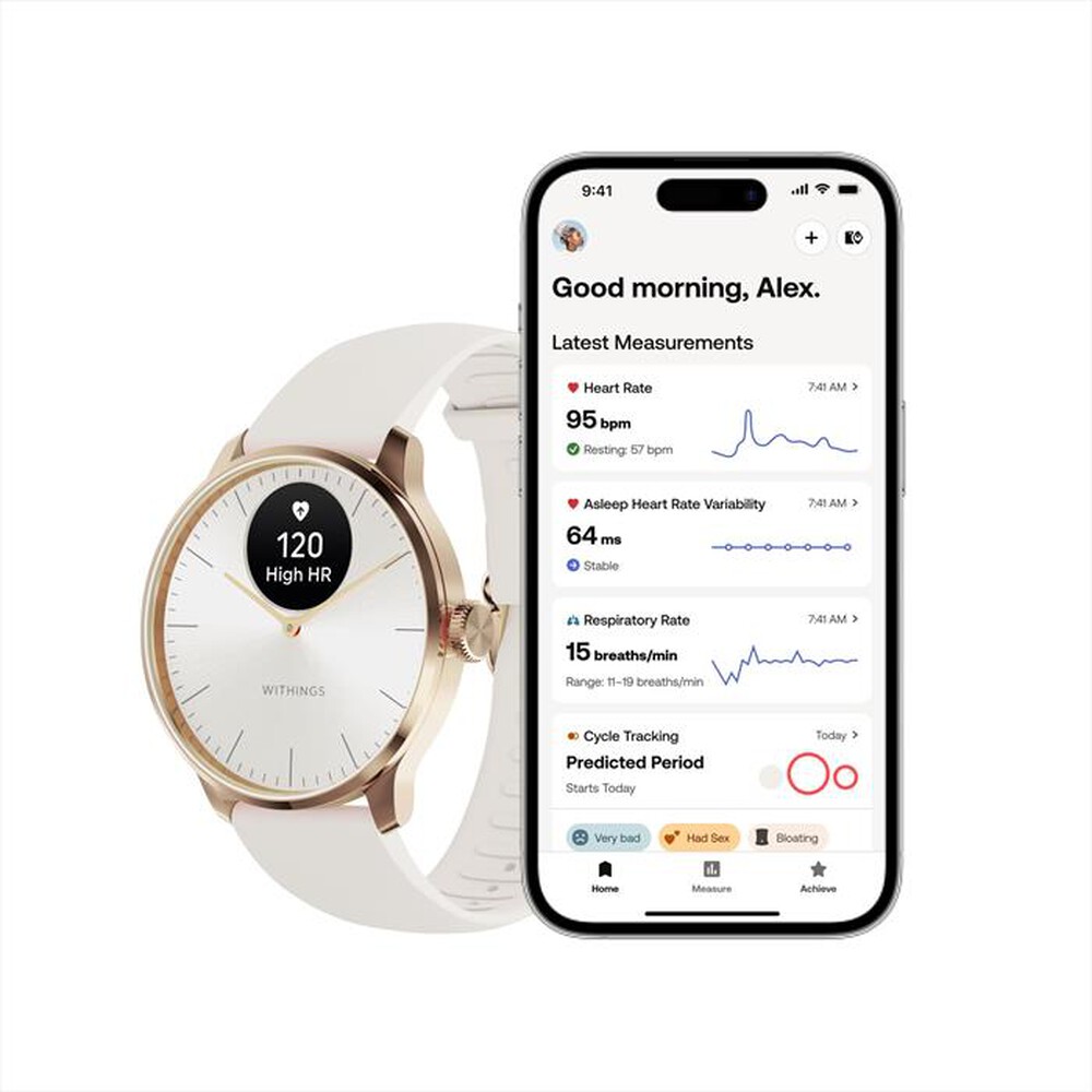 "WITHINGS - ScanWatch Light 37mm-Oro rosa"