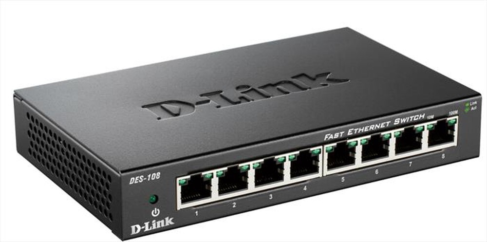 "D-LINK - 8-Port Fast Ethernet Unmanaged Desktop Switch - "