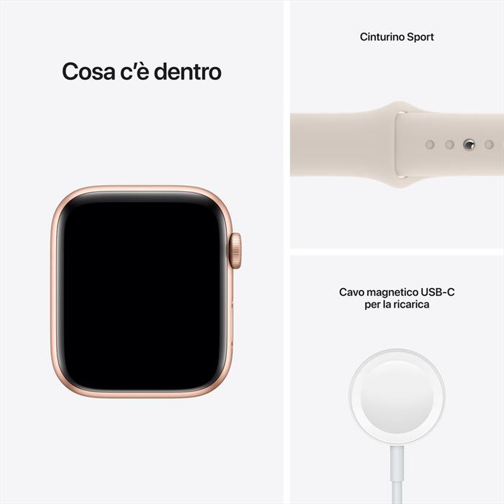 "APPLE - Watch SE GPS, 44mm-Cinturino Sport Galassia"