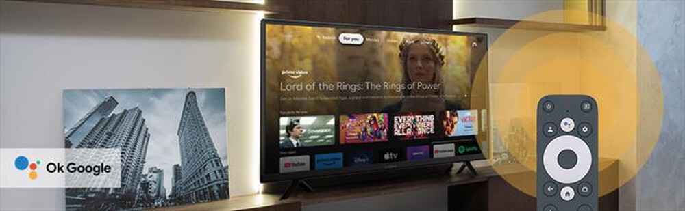 "STRONG - ADNROID TV BOX 9.0 NETFLIX COMANDI VOCALI LEAP-S3-nero"