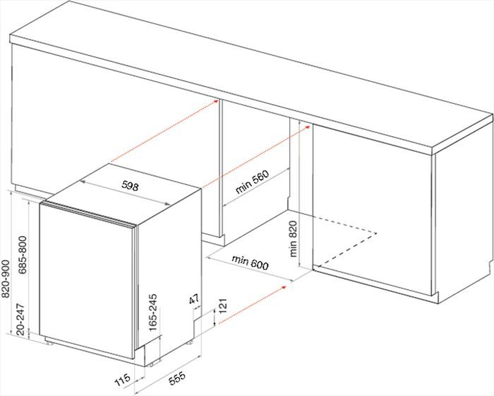 "INDESIT - Lavastoviglie incasso DIE 2B19 A Classe F"