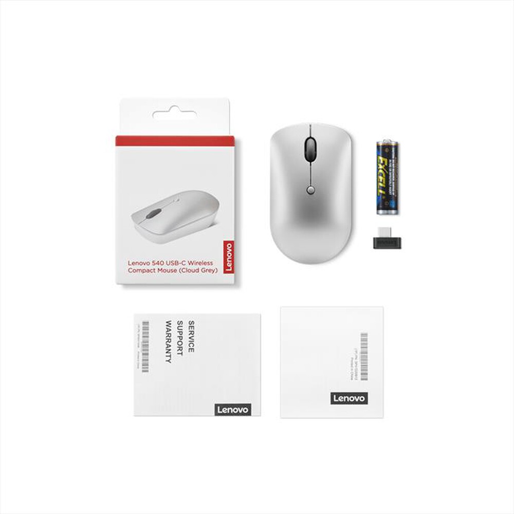 Immagine del prodotto LENOVO - MOUSE WIRELESS USBC 540 COMPATTO-Grigio