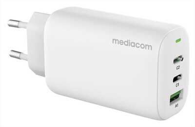 MEDIACOM - Caricatore rapido USB-C per notebook 65W MD-A150-White