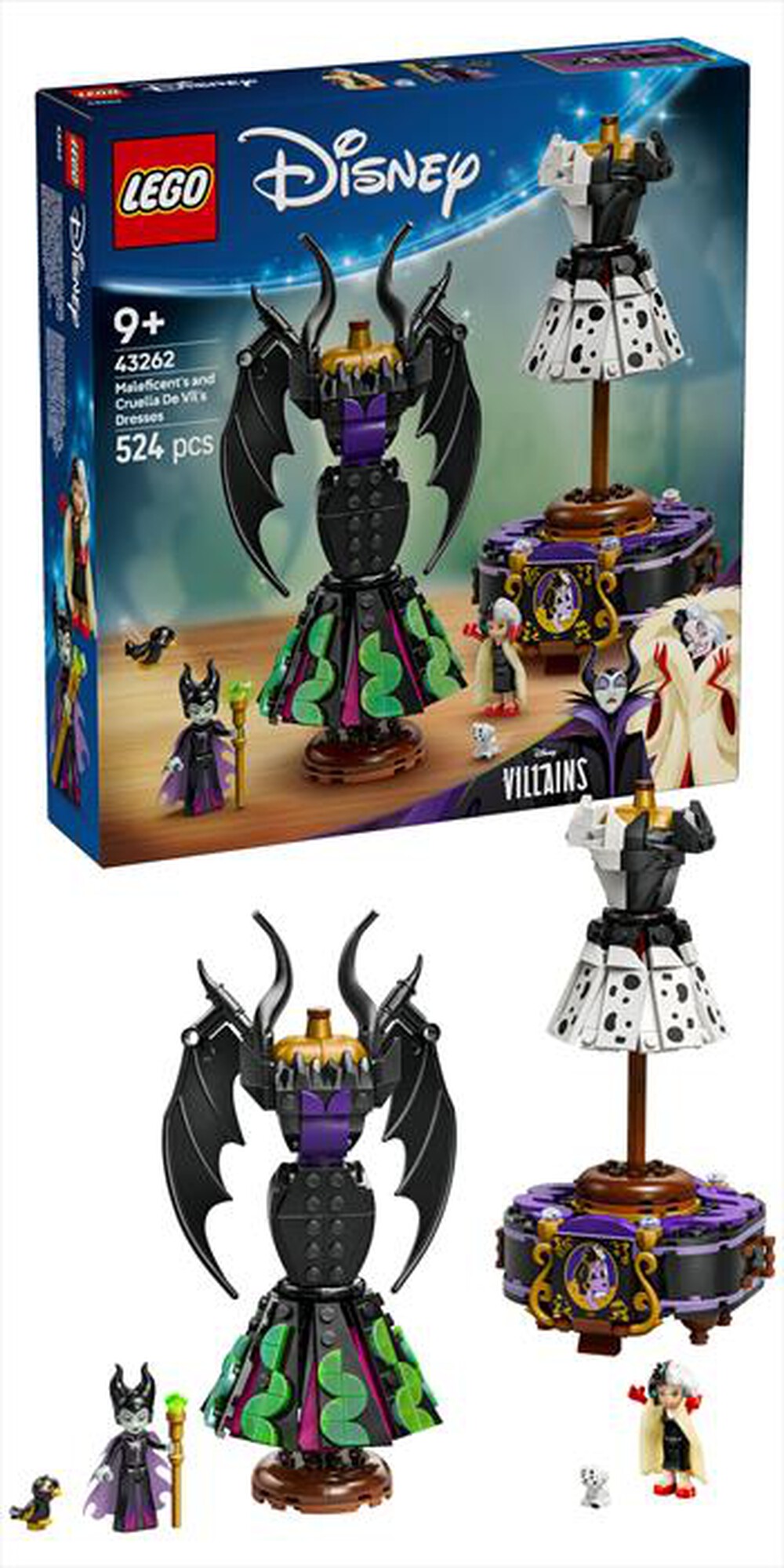 Immagine del prodotto LEGO - DISNEY CLASSIC Abiti di Malefica e Crudelia 43262