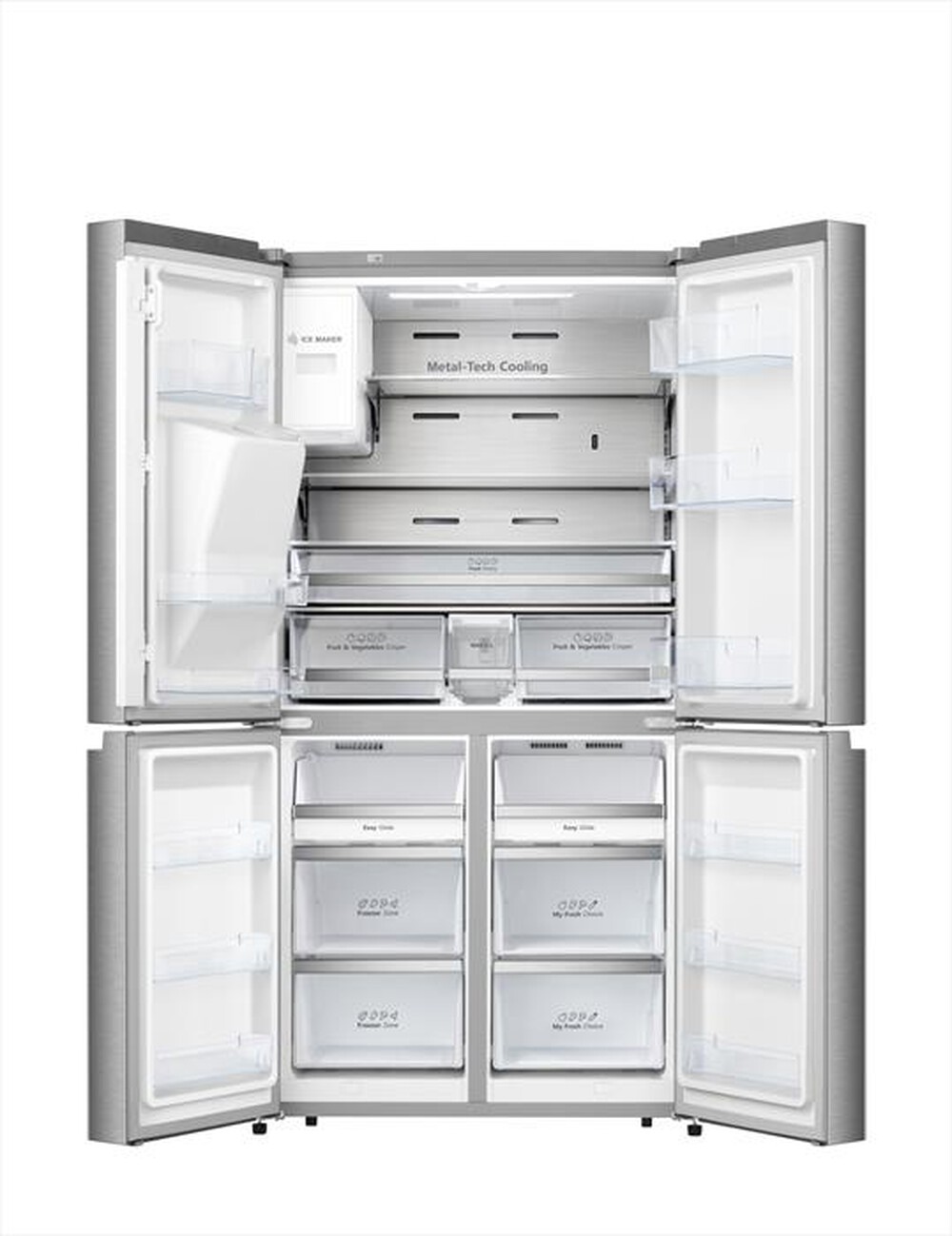 "HISENSE - Frigorifero 4 porte RQ760N4ASE Classe E 585 lt-Inox"