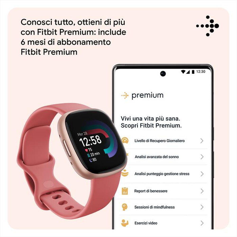 "FITBIT - VERSA 4 - FB523RGRW-ROSA SABBIA/ALL RAME R"