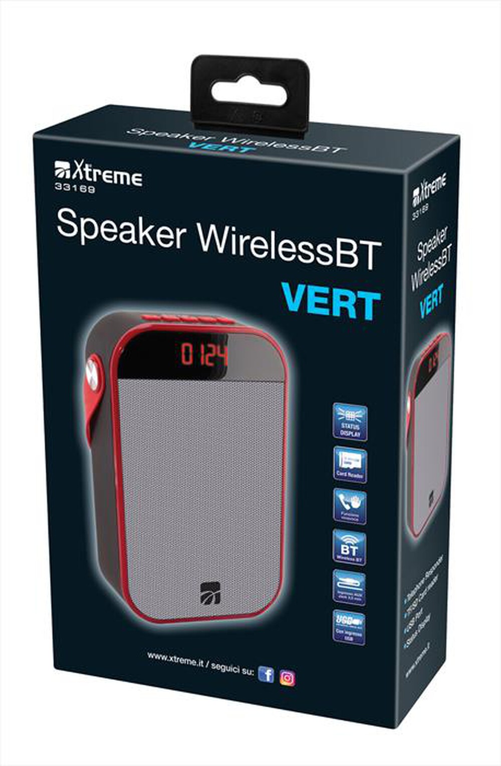 Immagine del prodotto XTREME - SPEAKER WIRELESS BT VERT-NERO/GRIGIO