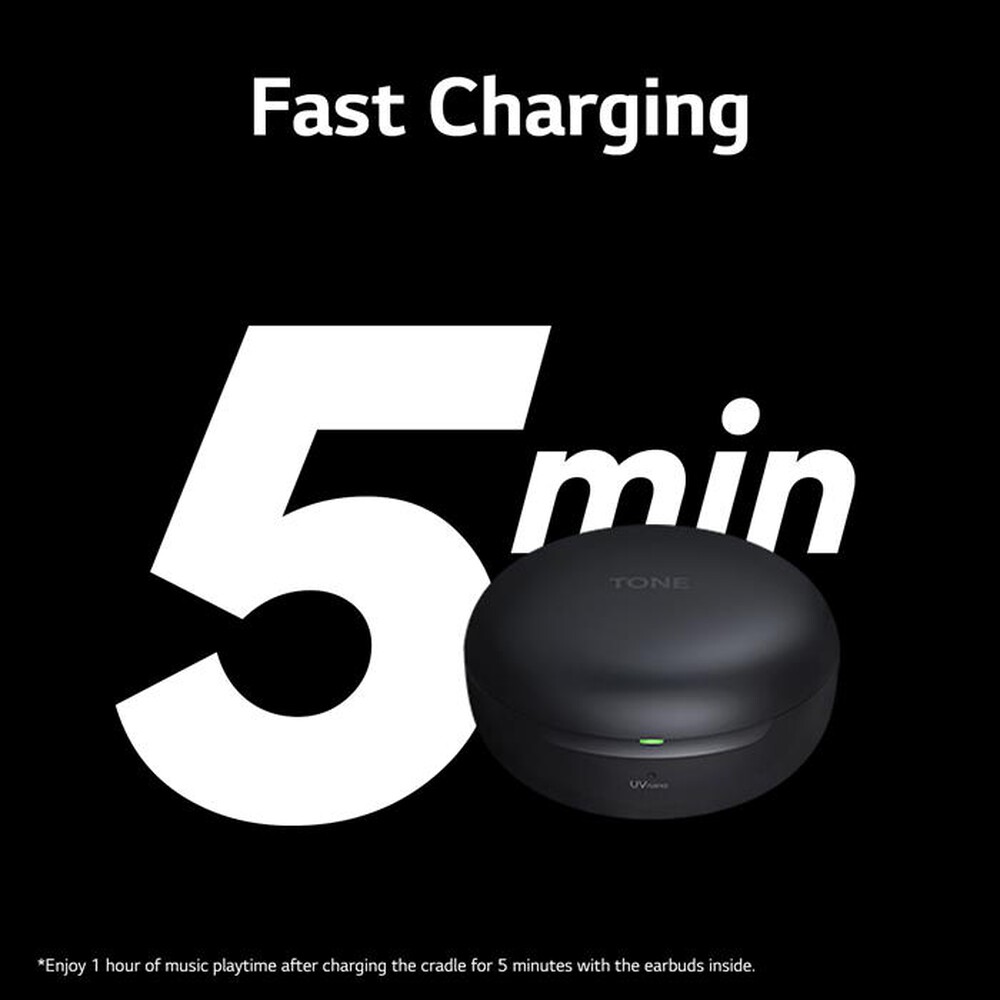 Immagine del prodotto LG - TONE FREE FP9 - CUFFIE TRUE WIRELESS BLUETOOTH-Nero - Charcoal Black