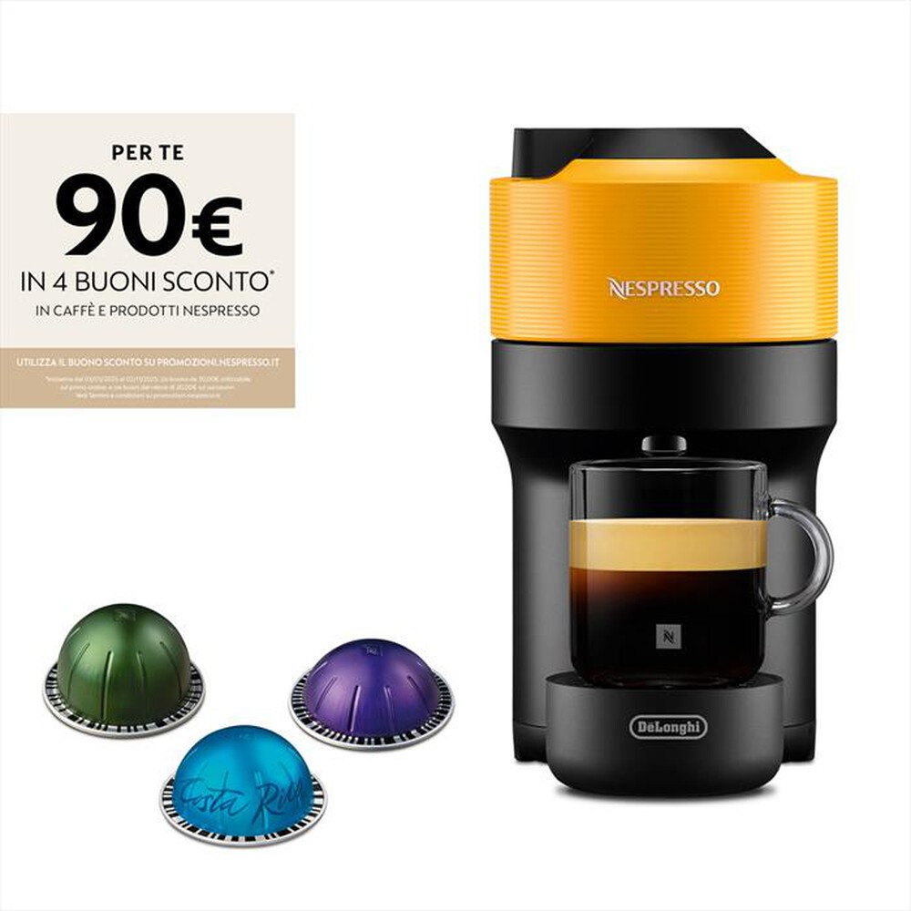"DE LONGHI - Macchina da caffè VERTUO POP ENV90.Y Nespresso-Giallo"