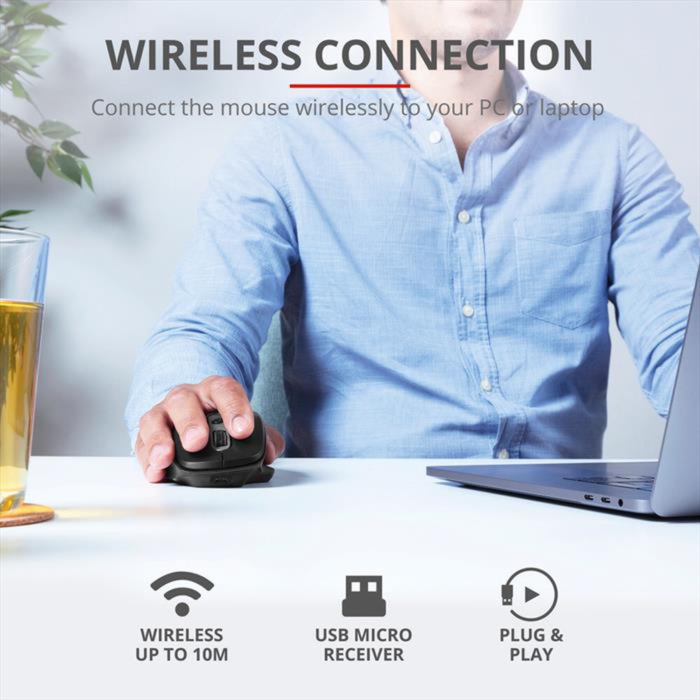 Immagine del prodotto TRUST - OZAA RECHARGEABLE MOUSE BLACK-Black