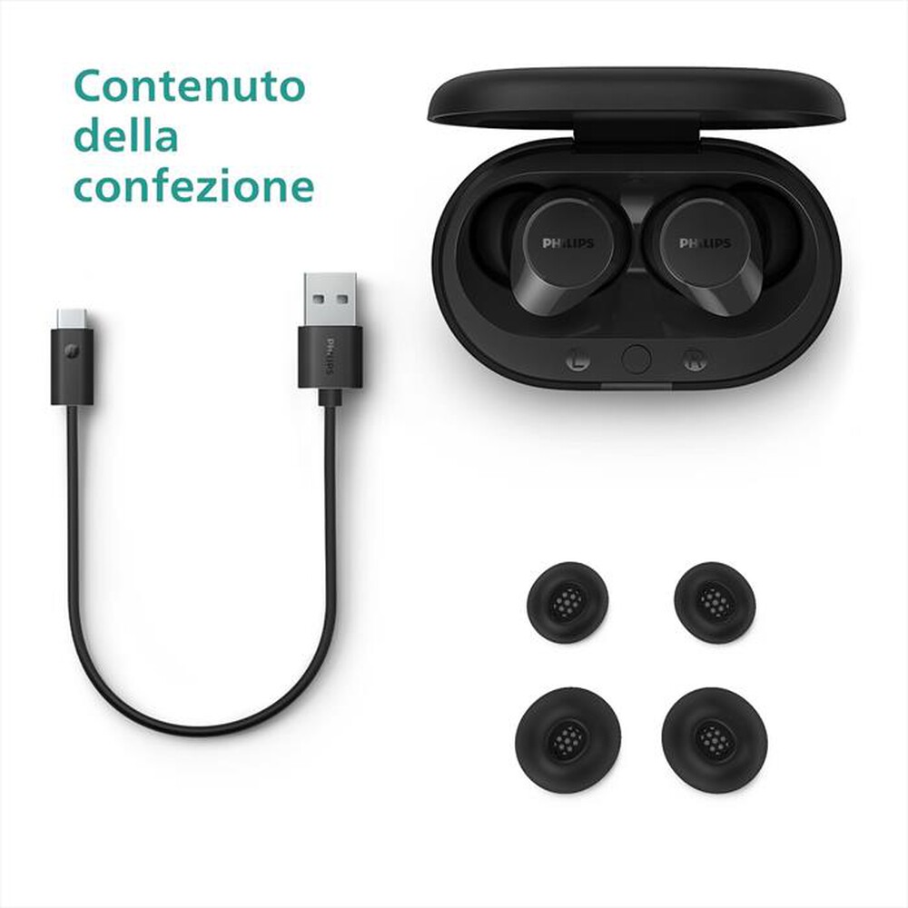 "PHILIPS - Auricolari bluetooth TAT1209BK/00-BLACK"