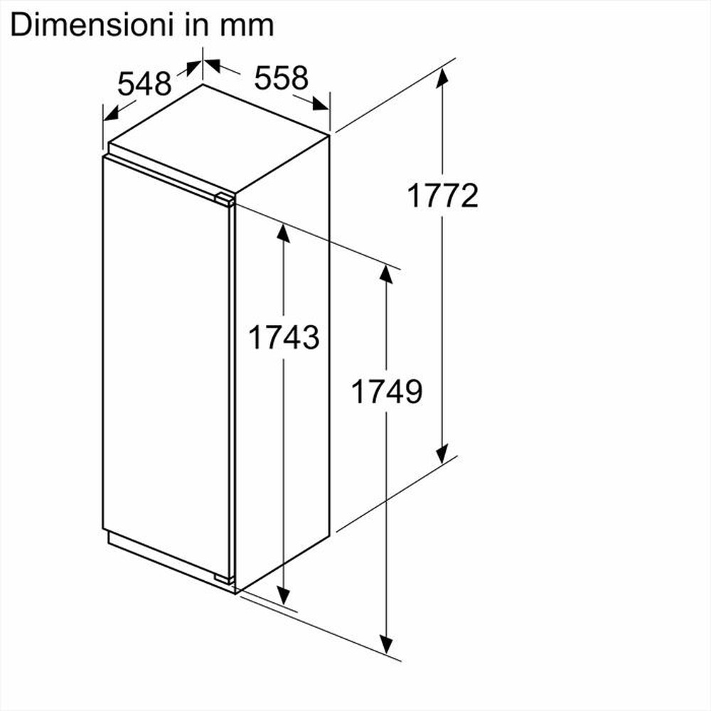 Immagine del prodotto BOSCH - Frigorifero Monoporta KIL82NSE0 Classe E-Bianco