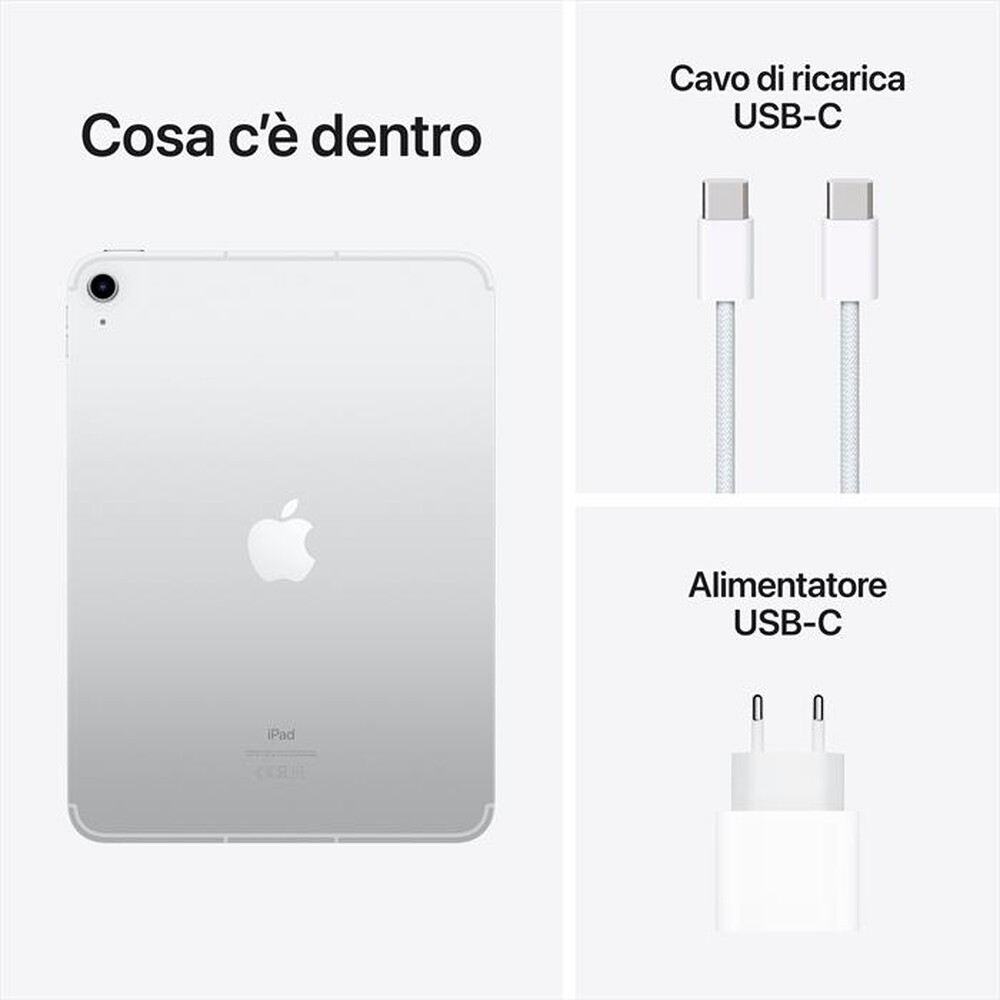 "APPLE - iPad 10.9\" WI-FI + CELLULAR 64GB-Argento"