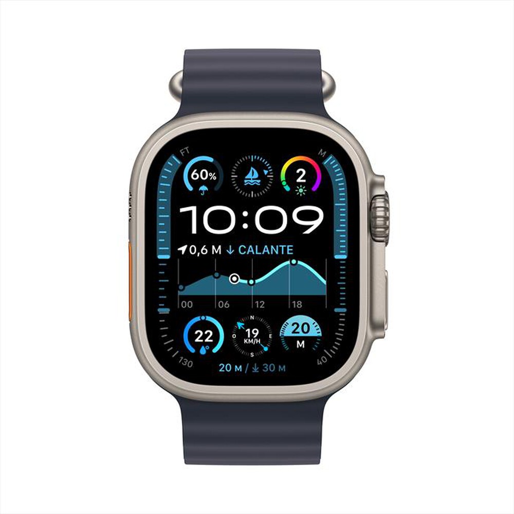 "APPLE - Watch Ultra 2 GPS + Cellular 49mm Titanio-Naturale - Cinturino Ocean Blu"
